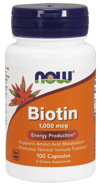 NOW Foods Biotin 1000mcg 100caps - AdvantageSupplements.com