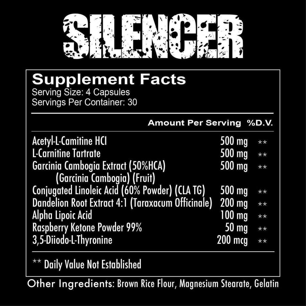 RedCon1 Silencer (Stim Free) Fat Burner 120caps - AdvantageSupplements.com