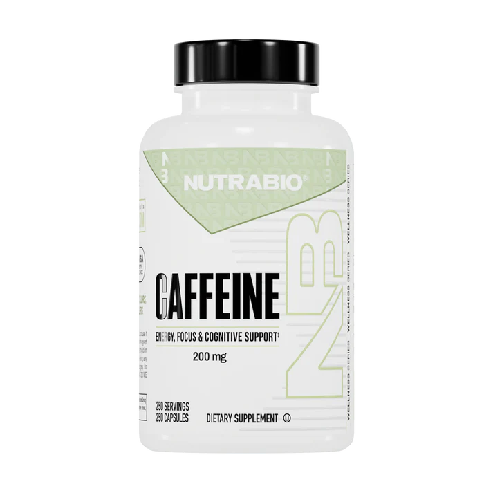 Nutrabio Caffeine 200mg 250caps - ADVSupplements.com