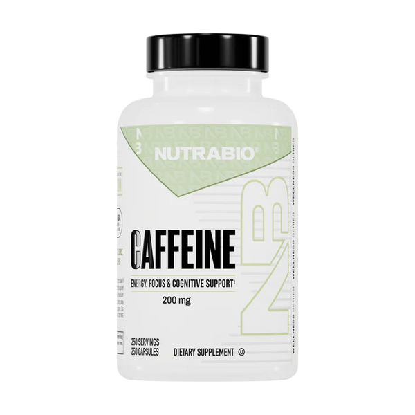 Nutrabio Caffeine 200mg 250caps - ADVSupplements.com