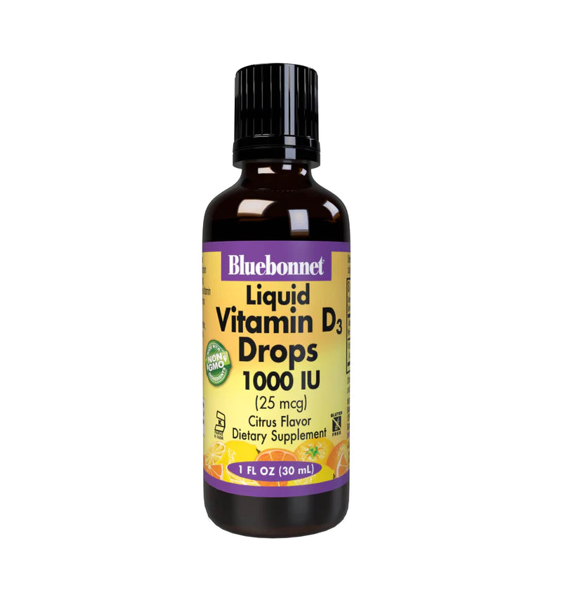 Bluebonnet Liquid Vitamin D3 Drops 1000 IU (1 FL OZ)
