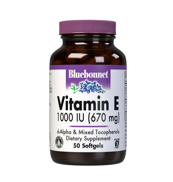 Bluebonnet Nutrition Vitamin E 1000IU 670mg (50 Softgels)