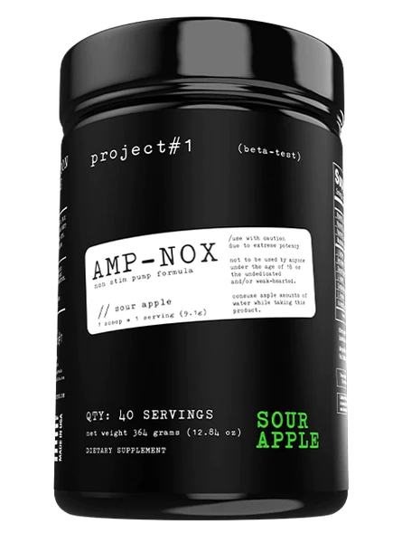 Project 1 Amp-Nox Stim Free Pre-workout (40 Servings)