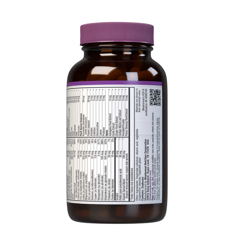 Bluebonnet Nutrition Daily Multi (With Iron) 180 Caplets (Formerly Super Earth Multinutrient)