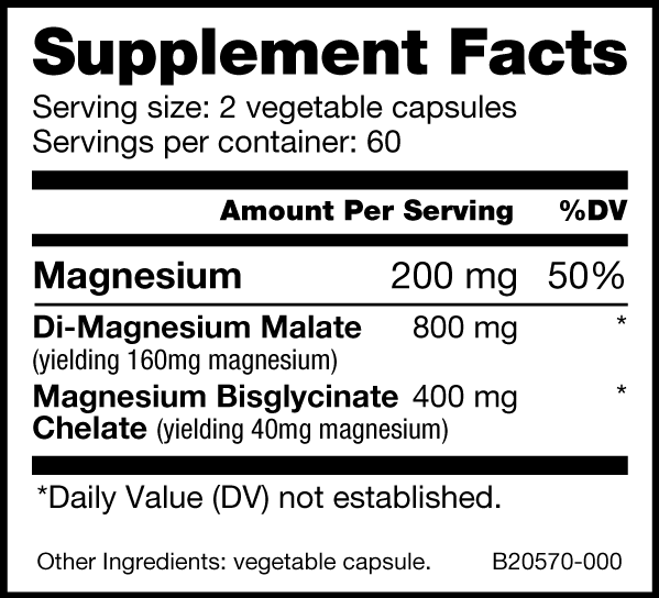 NutraBio Mg Magnesium 200mg 120 Capsules