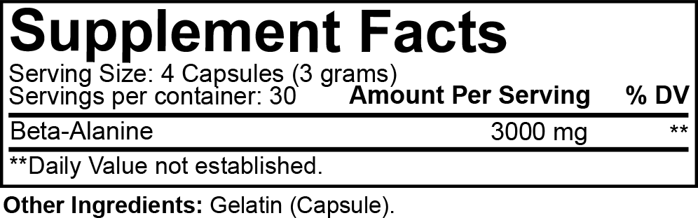 Nutrakey Beta-Alanine (120 Capsules)