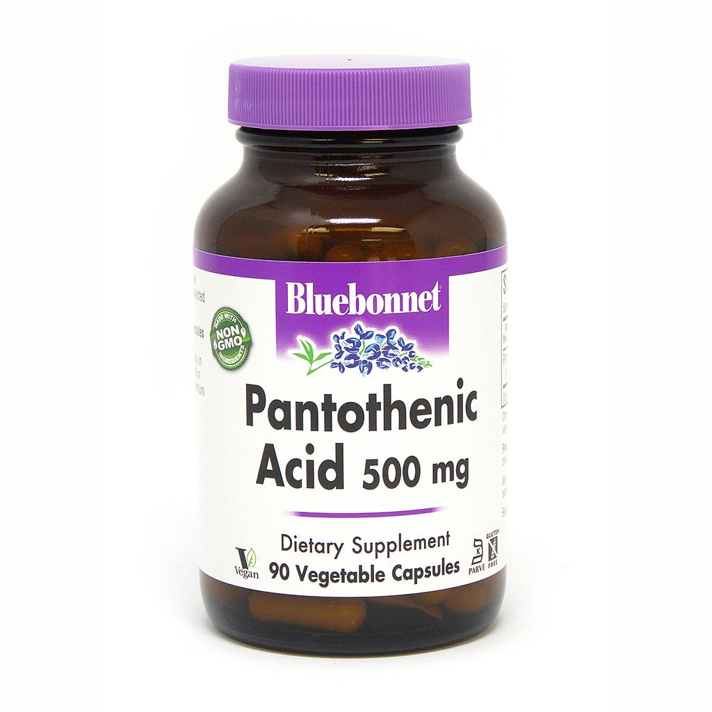 Bluebonnet Nutrition Pantothenic Acid 500mg 90 Veggie Caps