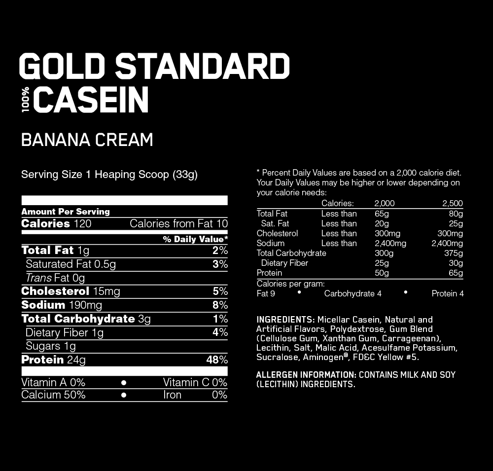 Optimum Nutrition Gold Standard 100% Casein 4lbs - AdvantageSupplements.com