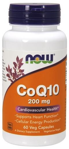 NOW Foods CoQ10 200mg 60 Veggie Caps - AdvantageSupplements.com