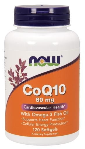 NOW Foods CoQ10 60mg with Omega-3 Fish Oil 120softgels - AdvantageSupplements.com