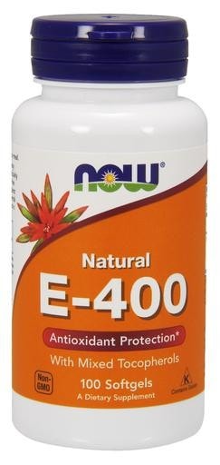 NOW Foods Vitamin E-400IU 100softgels - AdvantageSupplements.com