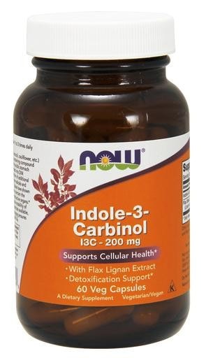 NOW Foods Indole-3-Carbinol (I3C) 200mg 60 Veggie Caps - AdvantageSupplements.com