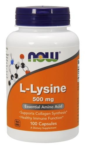 NOW Foods L-Lysine 500mg 100caps - AdvantageSupplements.com