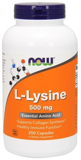NOW Foods L-Lysine 500mg 250caps - AdvantageSupplements.com