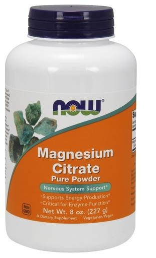 NOW Foods Magnesium Citrate Pure Powder 8oz (227g) - AdvantageSupplements.com