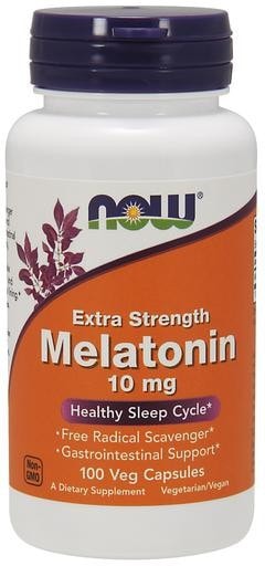 NOW Foods Melatonin 10mg 100 Veggie Caps - AdvantageSupplements.com