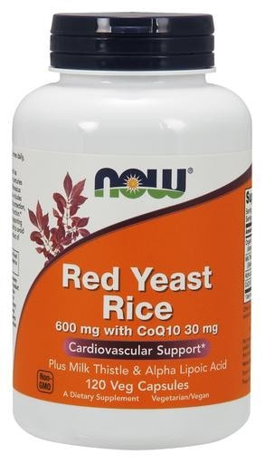 NOW Foods Red Yeast Rice 600mg with CoQ10 30mg 120 Veggie Caps - AdvantageSupplements.com
