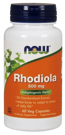 NOW Foods Rhodiola 500mg 60 Veggie Caps - AdvantageSupplements.com