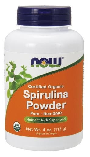 NOW Foods Spirulina Powder Certified Organic 4oz - AdvantageSupplements.com