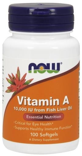 NOW Foods Vitamin A 10000IU 100softgels - AdvantageSupplements.com