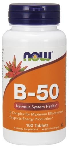 NOW Foods Vitamin B-50 100tabs - AdvantageSupplements.com