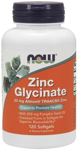 NOW Foods Zinc Glycinate 120softgels - AdvantageSupplements.com