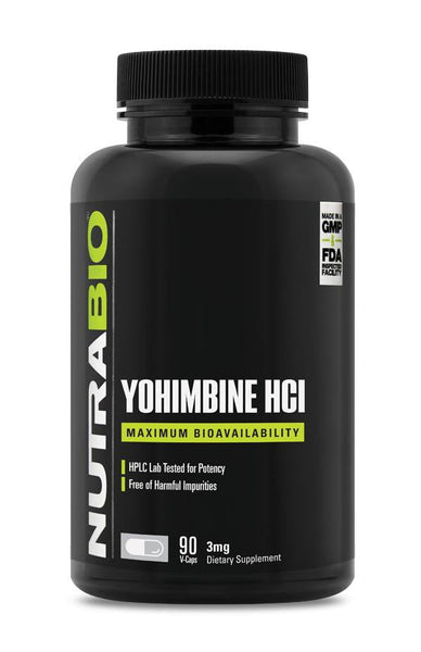 NutraBio Yohimbine HCL 3mg 90ct - AdvantageSupplements.com